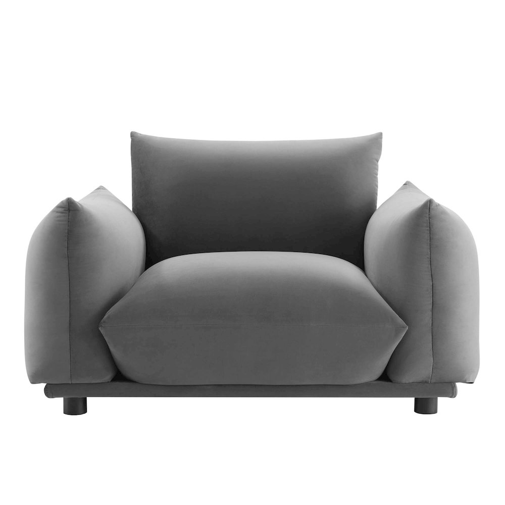 Copious Performance Velvet Armchair. Picture 4