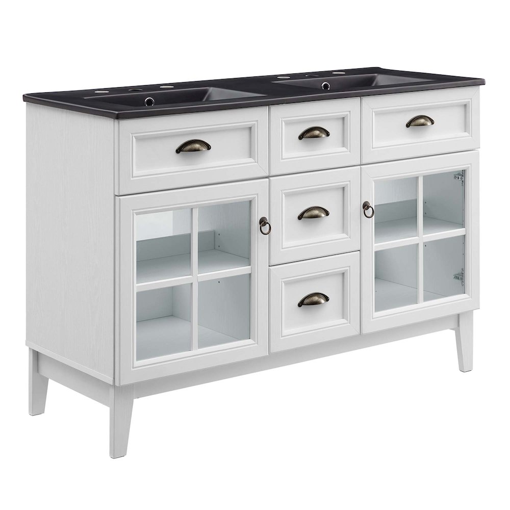 Isle 48" Double Bathroom Vanity Cabinet. Picture 1