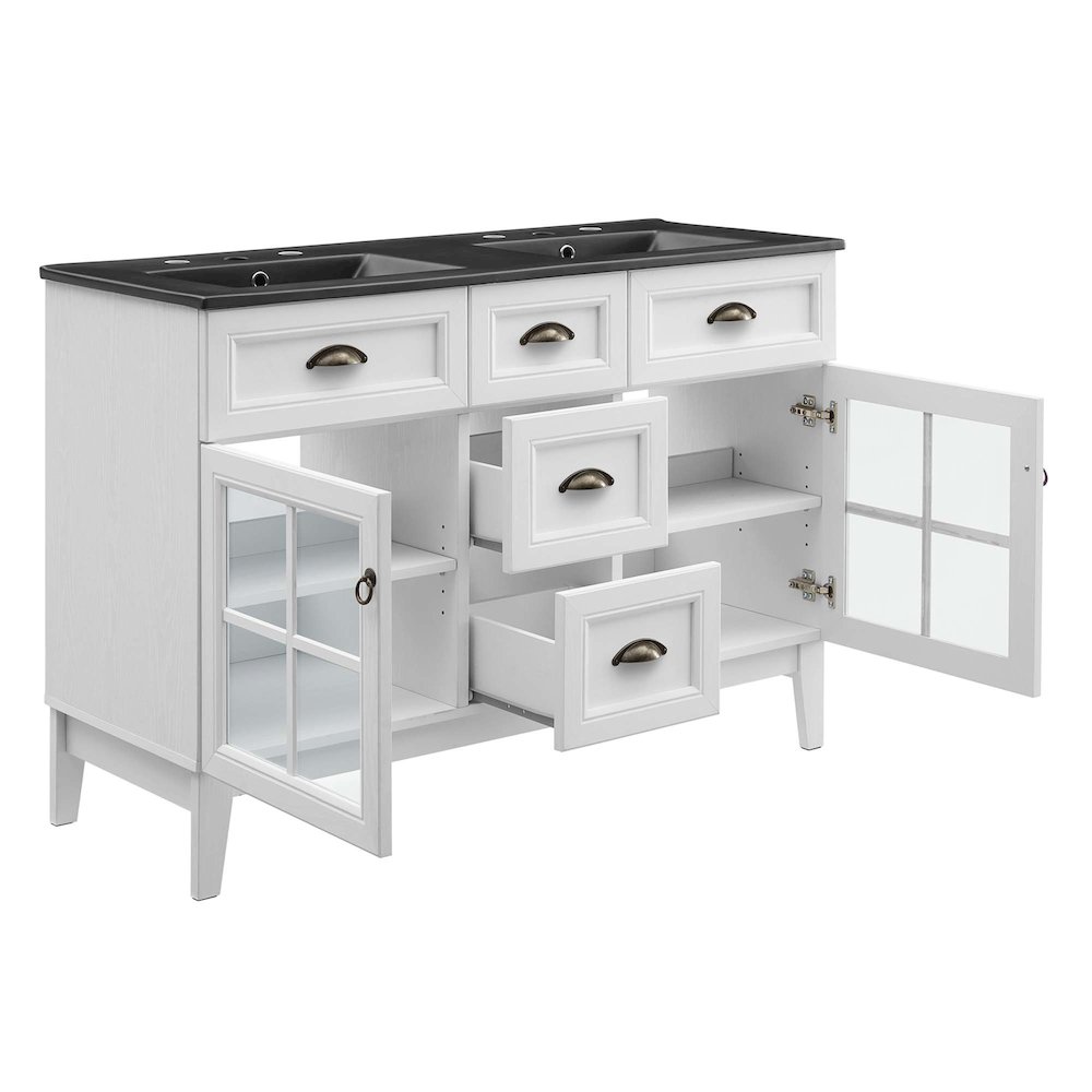 Isle 48" Double Bathroom Vanity Cabinet. Picture 3