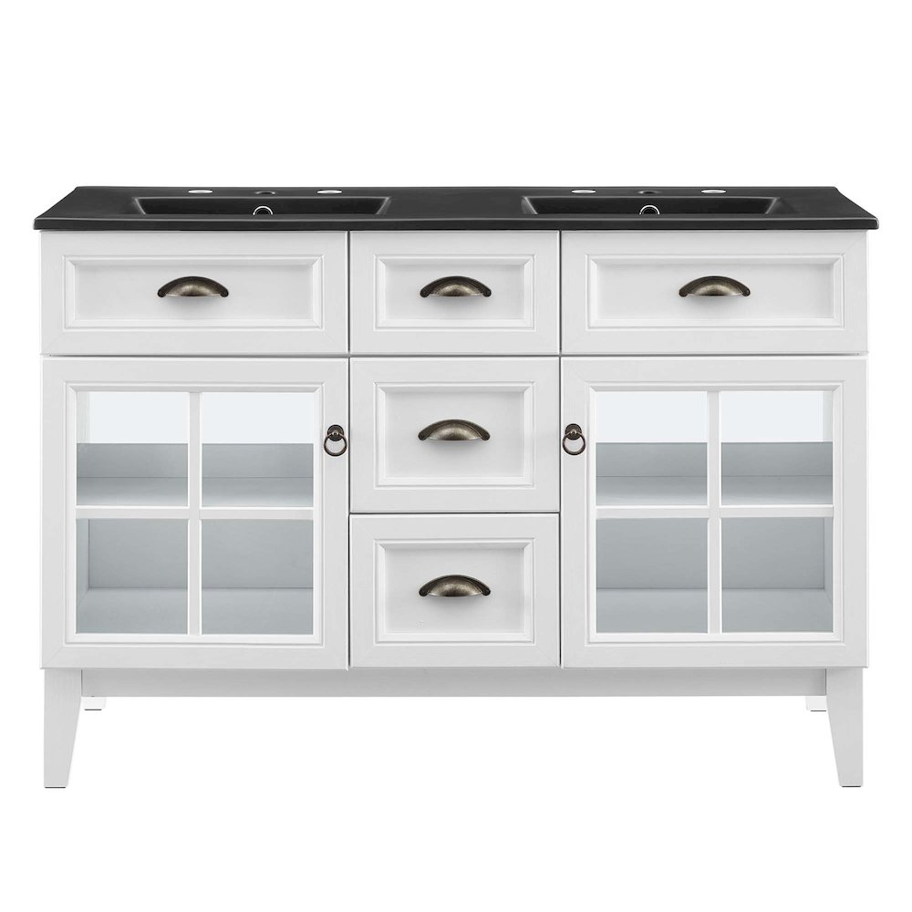 Isle 48" Double Bathroom Vanity Cabinet. Picture 8