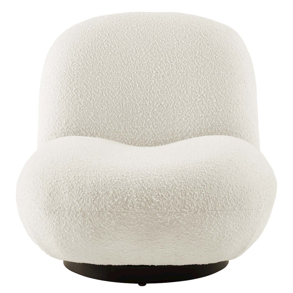 Kindred Boucle Upholstered Upholstered Fabric Swivel Chair. Picture 5