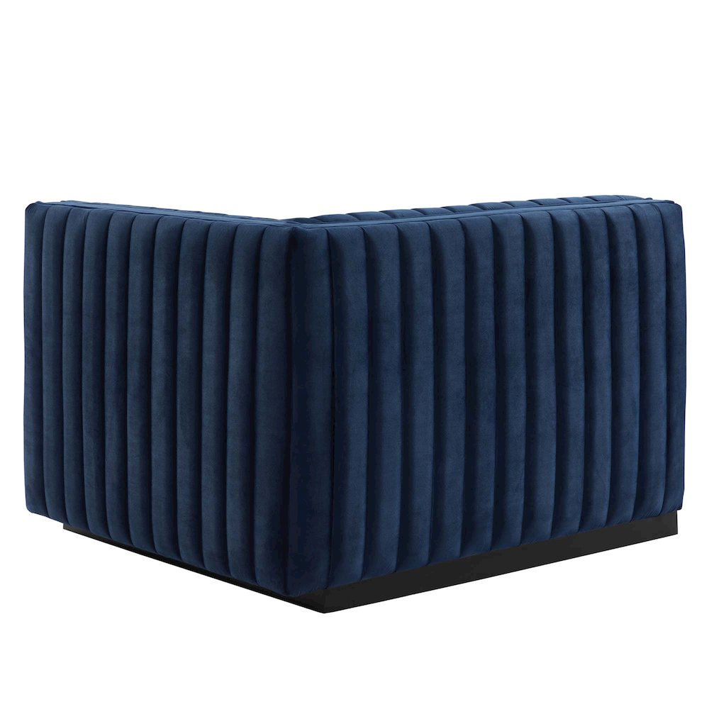 Conjure Channel Tufted Performance Velvet Right-Arm Chair. Picture 4