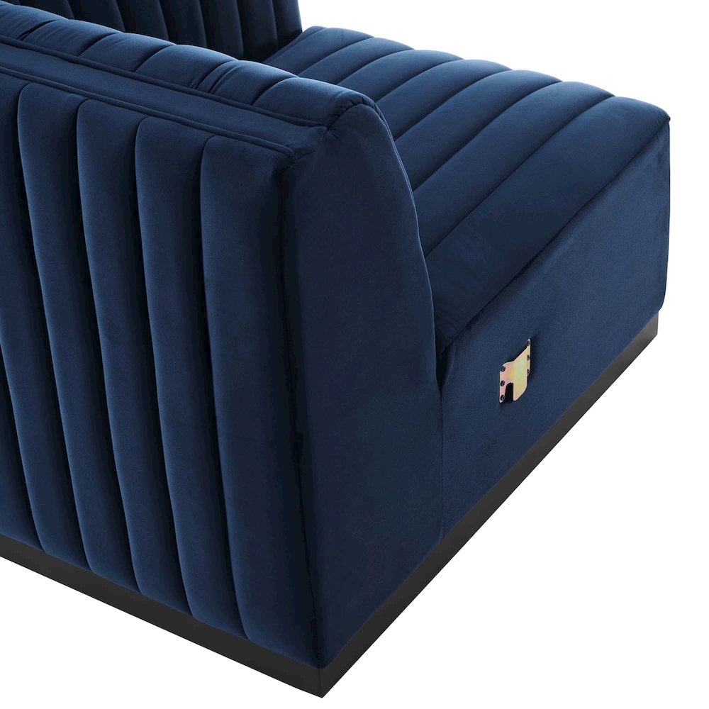 Conjure Channel Tufted Performance Velvet Right-Arm Chair. Picture 5