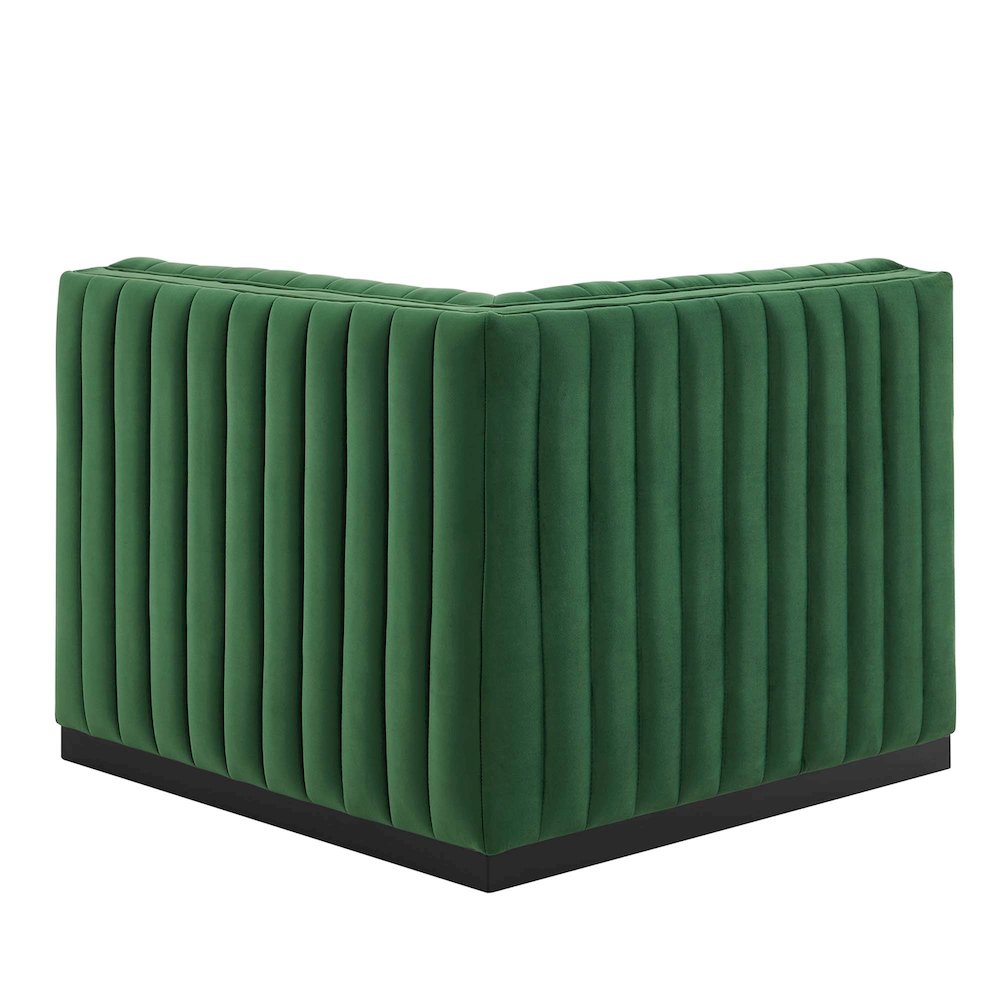 Conjure Channel Tufted Performance Velvet Right Corner Chair. Picture 4