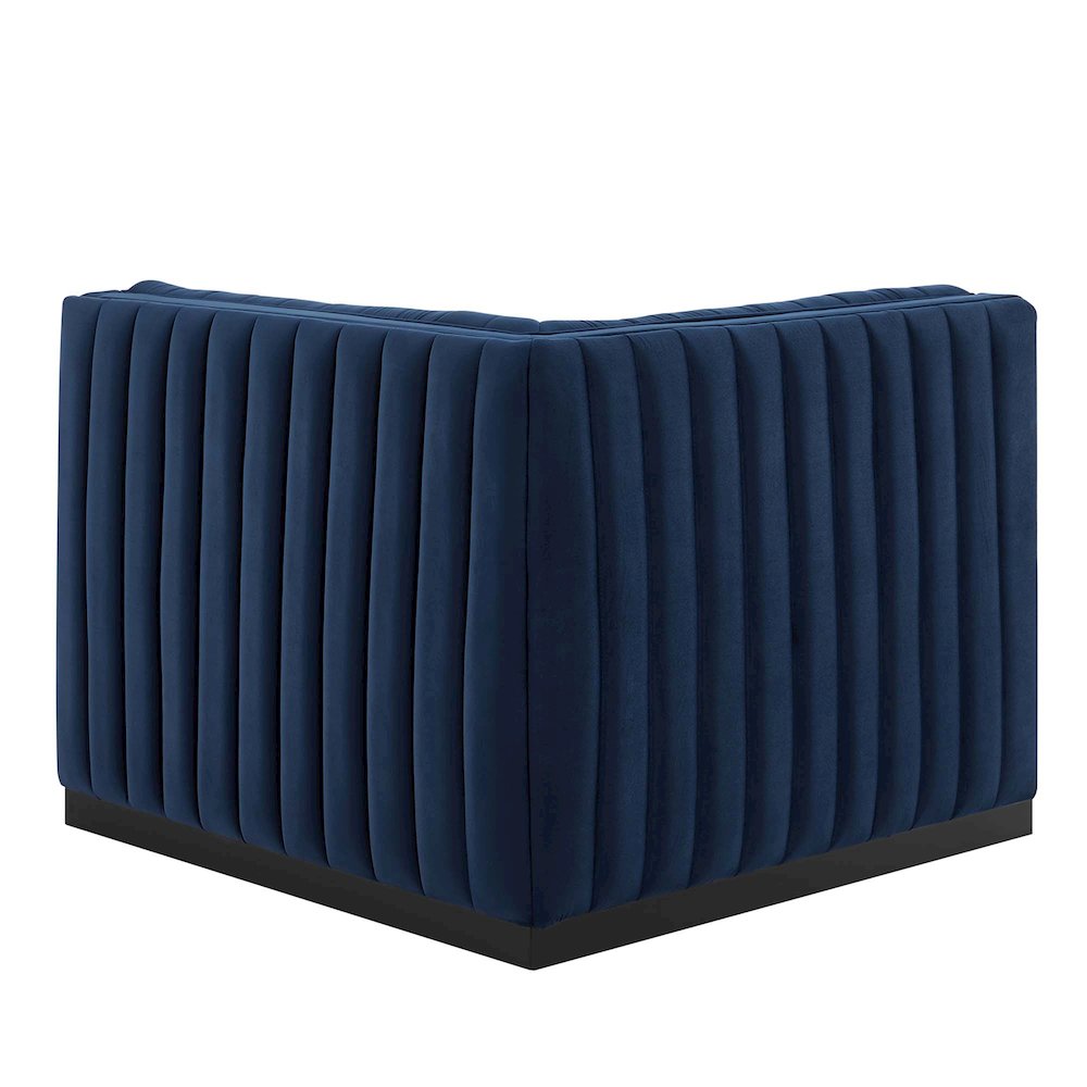 Conjure Channel Tufted Performance Velvet Right Corner Chair. Picture 4