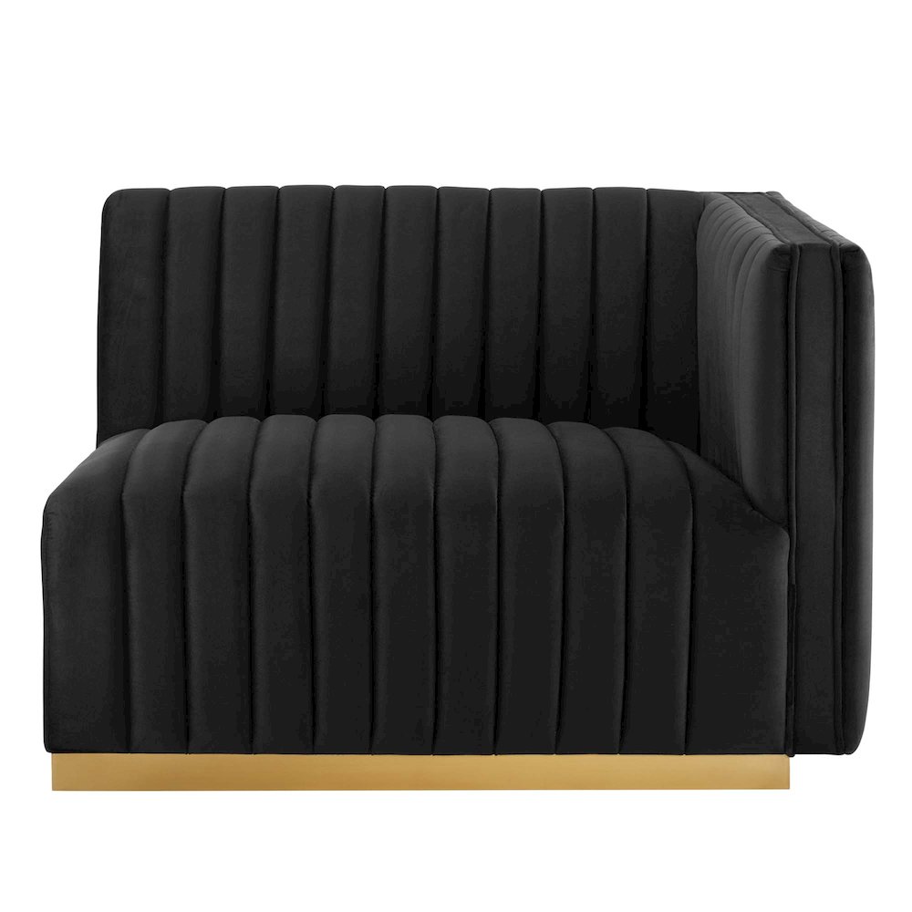 Conjure Channel Tufted Performance Velvet Right-Arm Chair. Picture 3