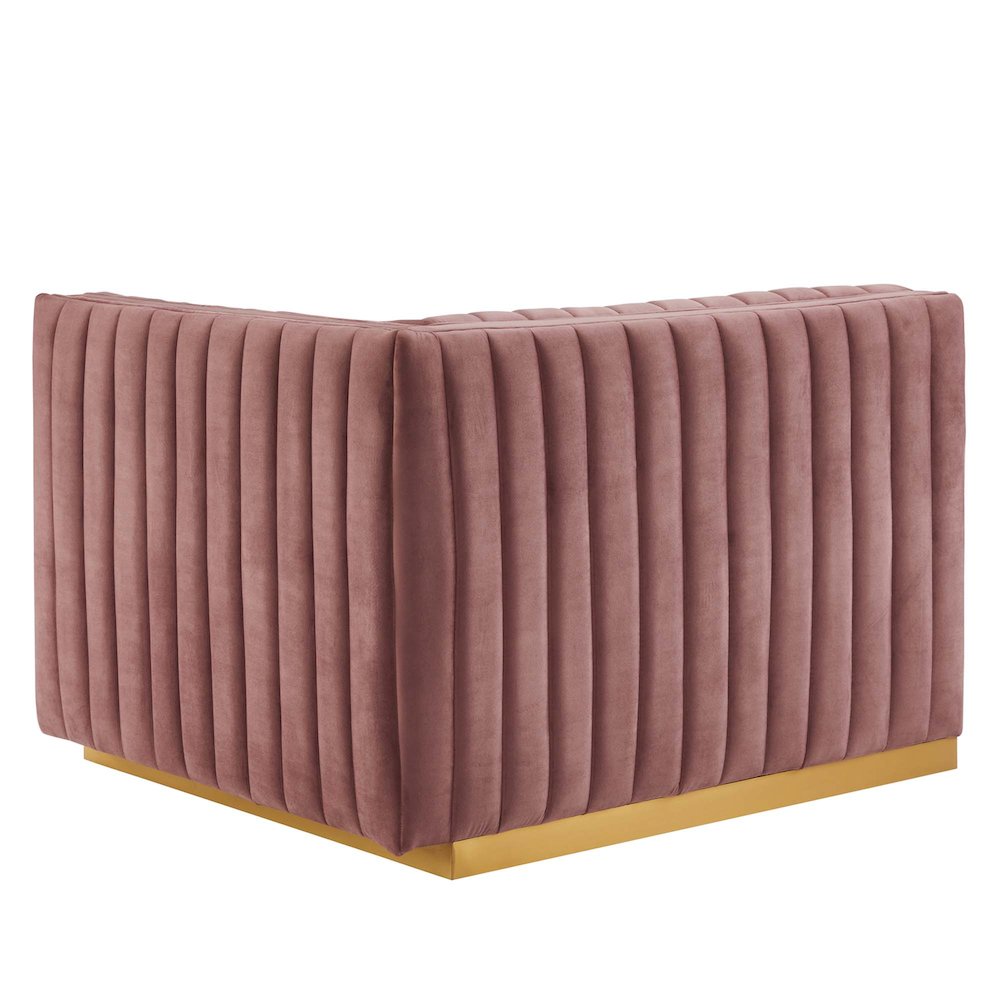 Conjure Channel Tufted Performance Velvet Right-Arm Chair. Picture 4