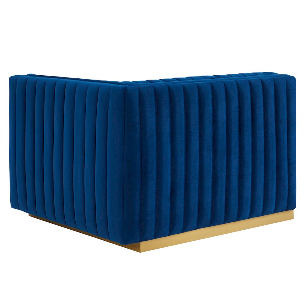Conjure Channel Tufted Performance Velvet Right-Arm Chair. Picture 4