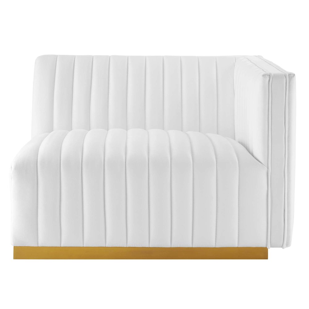 Conjure Channel Tufted Performance Velvet Right-Arm Chair. Picture 3