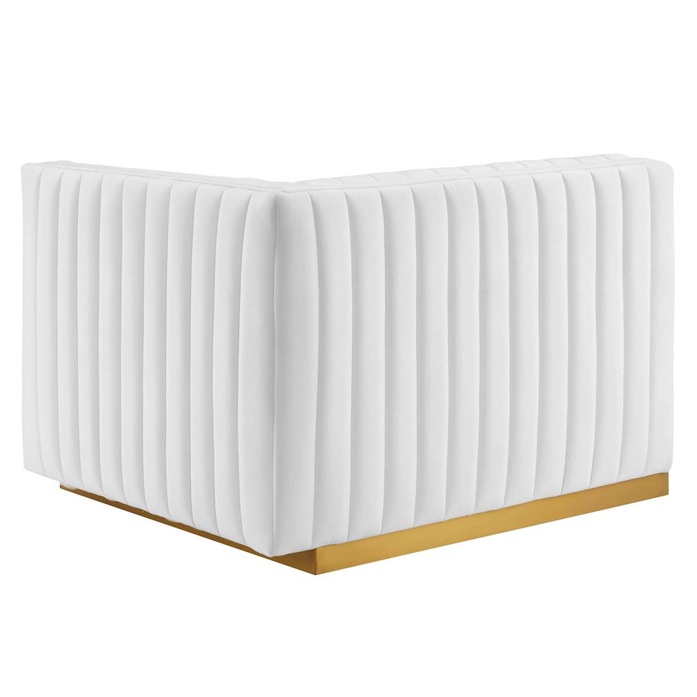 Conjure Channel Tufted Performance Velvet Right-Arm Chair. Picture 4