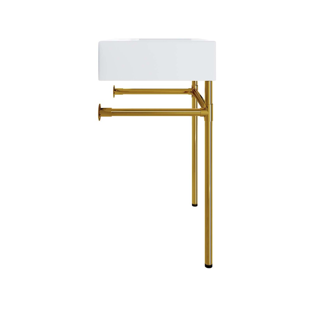 Redeem 24" Wall-Mount Gold Stainless Steel Bathroom Vanity. Picture 5