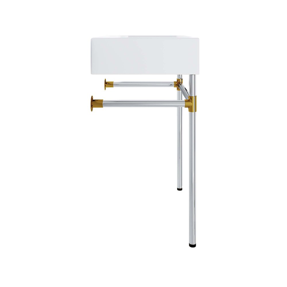 Redeem 24" Silver Stainless Steel Wall-Mount Bathroom Vanity. Picture 5