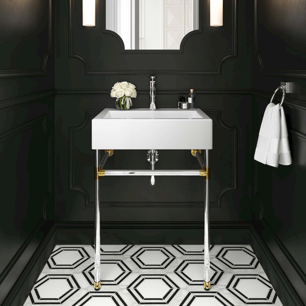 Redeem 24" Silver Stainless Steel Wall-Mount Bathroom Vanity. Picture 8
