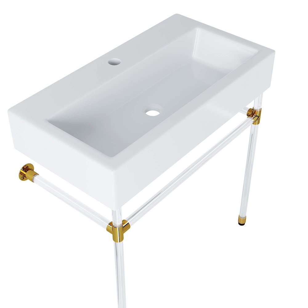 Redeem 32" Acrylic Wall-Mount Bathroom Vanity. Picture 3