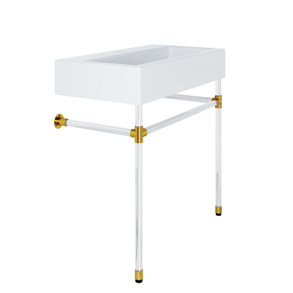 Redeem 32" Acrylic Wall-Mount Bathroom Vanity. Picture 4