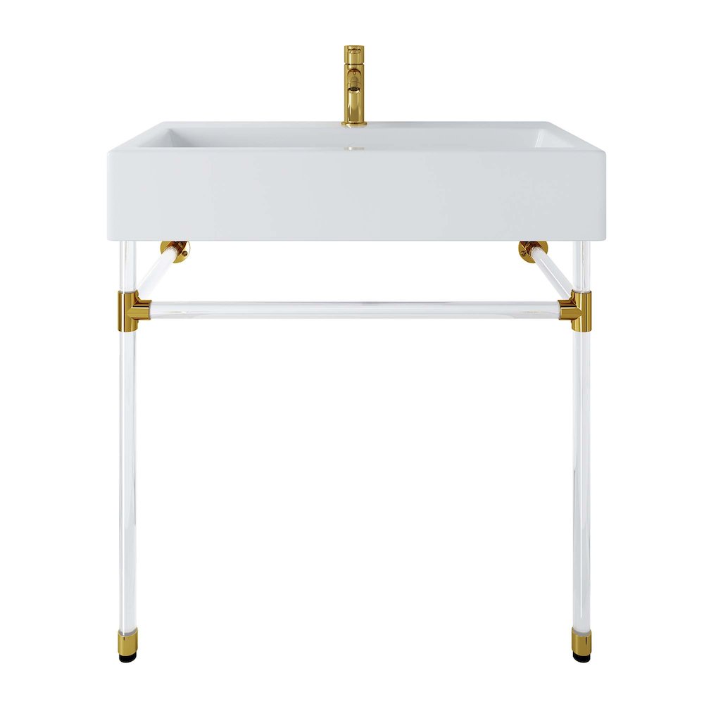 Redeem 32" Acrylic Wall-Mount Bathroom Vanity. Picture 6
