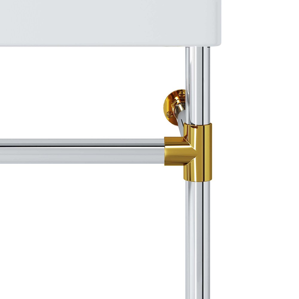 Redeem 32" Silver Stainless Steel Wall-Mount Bathroom Vanity. Picture 7