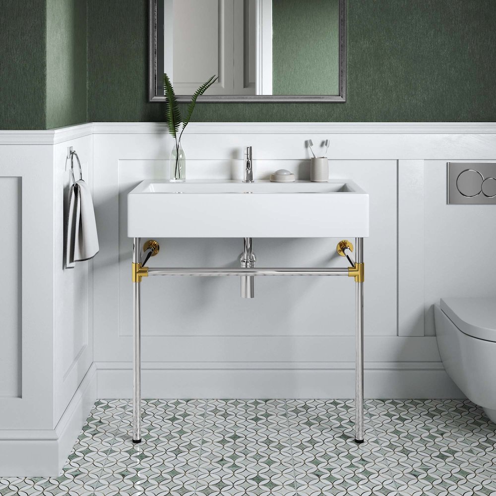 Redeem 32" Silver Stainless Steel Wall-Mount Bathroom Vanity. Picture 8