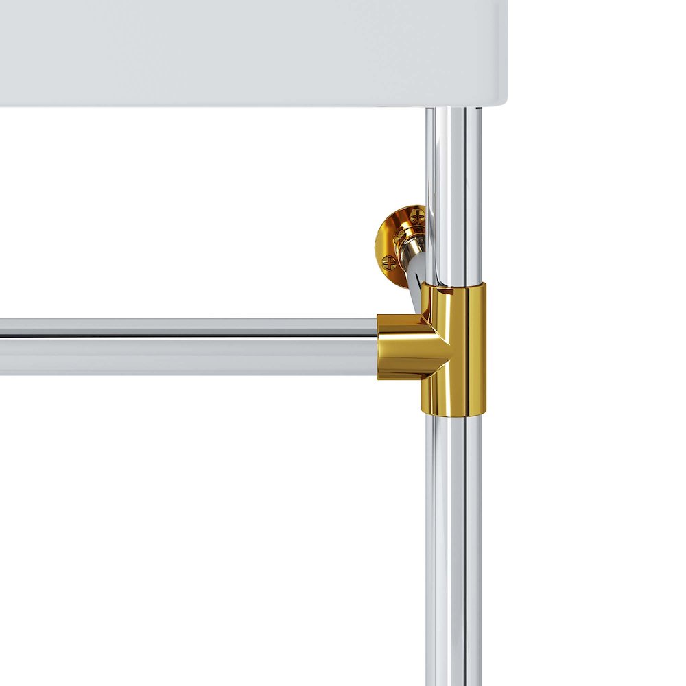 Redeem 40" Silver Stainless Steel Wall-Mount Bathroom Vanity. Picture 7