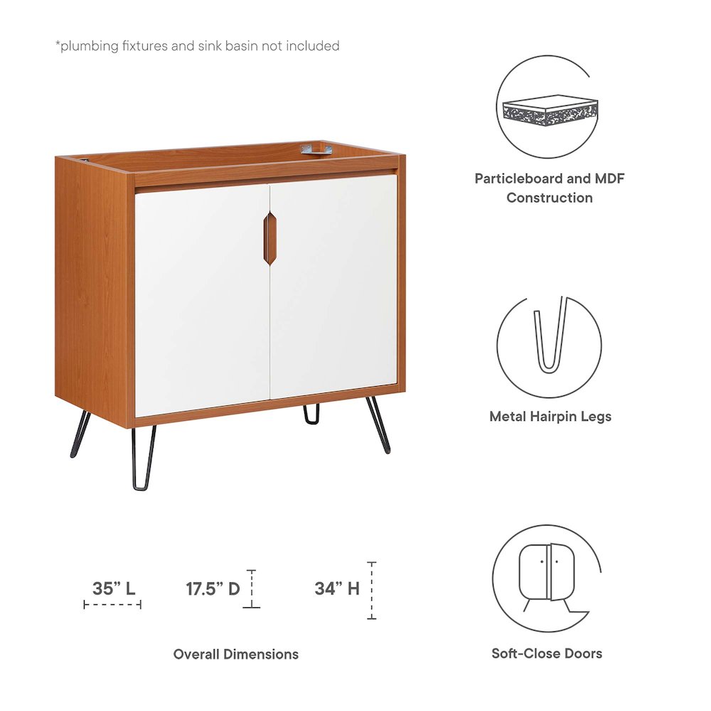 Energize 36" Bathroom Vanity Cabinet (Sink Basin Not Included). Picture 2