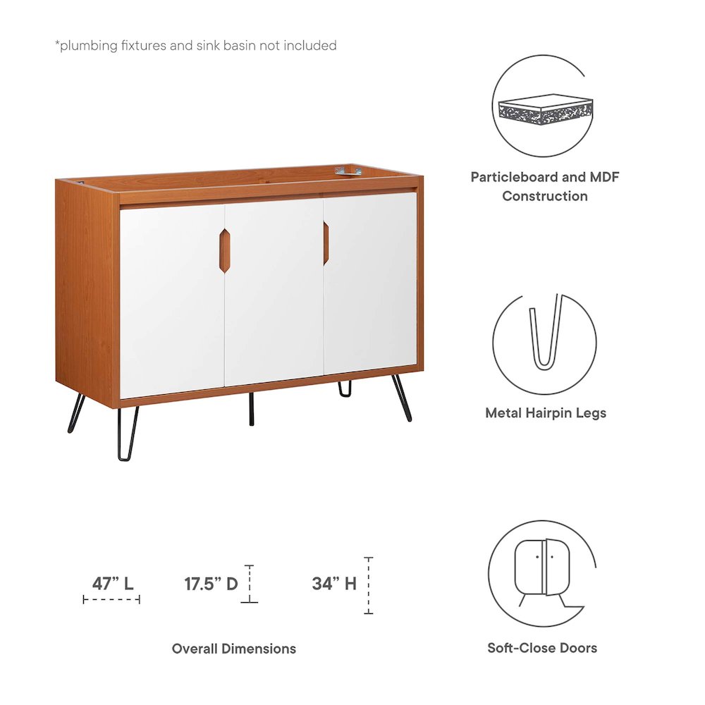 48" Double or Single Sink (Not Included) Bathroom Vanity Cabinet. Picture 2