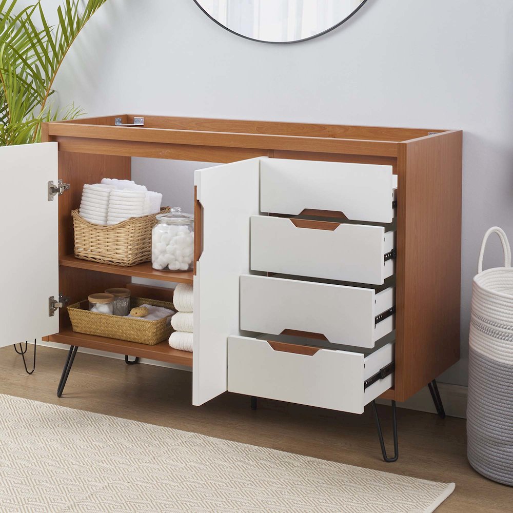 Energize 48" Single Sink Compatible (Not Included) Bathroom Vanity Cabinet. Picture 11