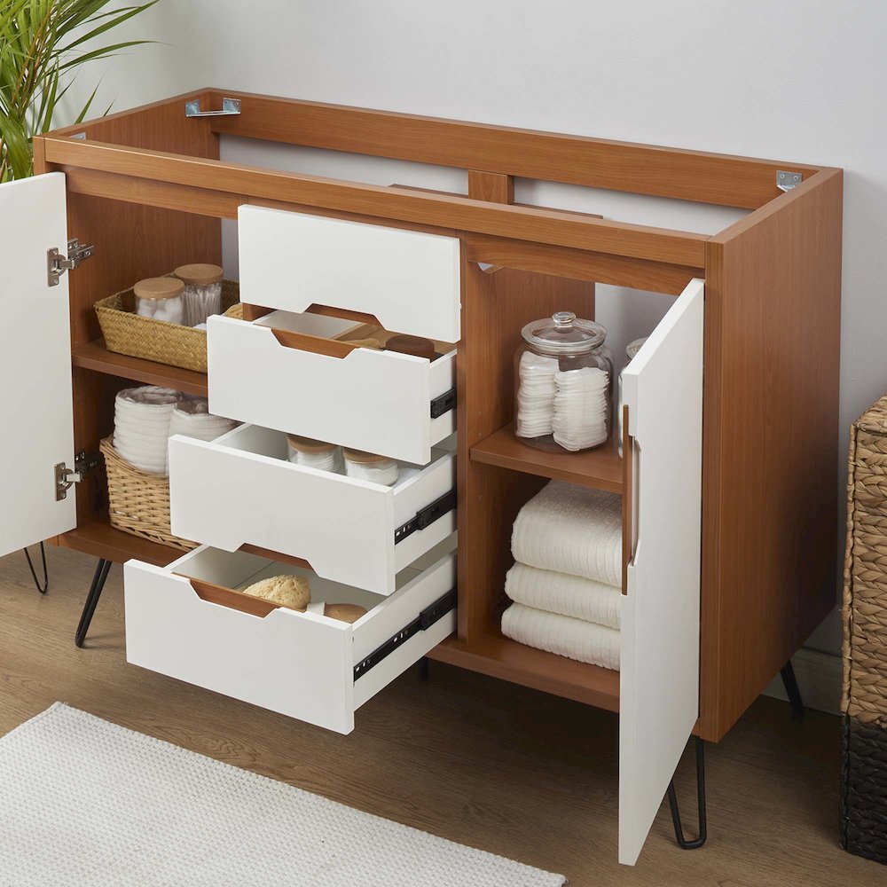 Energize 48" Double Sink Compatible (Not Included) Bathroom Vanity Cabinet. Picture 11