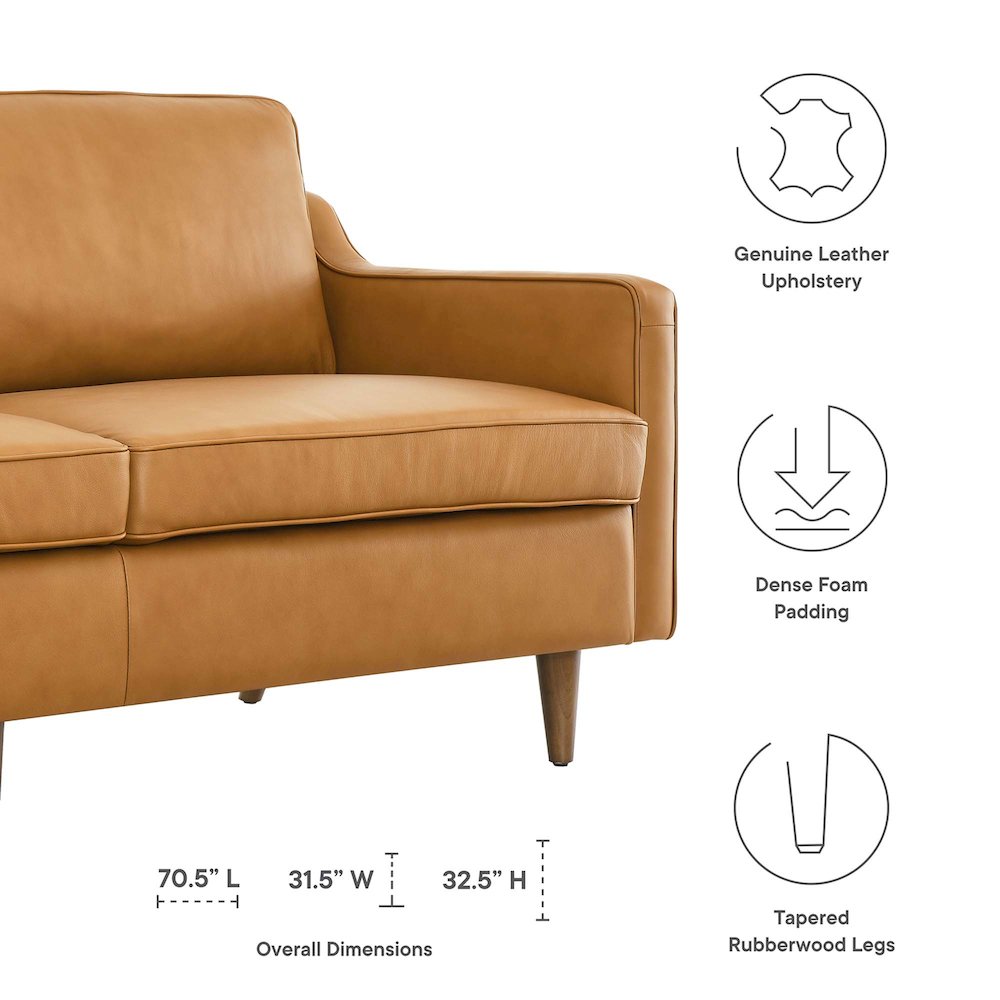 Impart Genuine Leather Sofa. Picture 2
