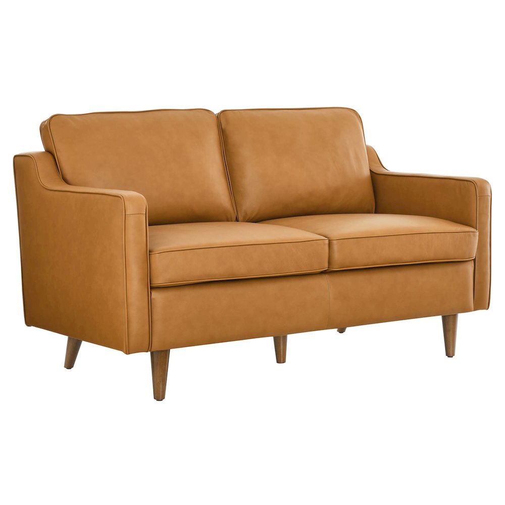 Impart Genuine Leather Loveseat. Picture 1