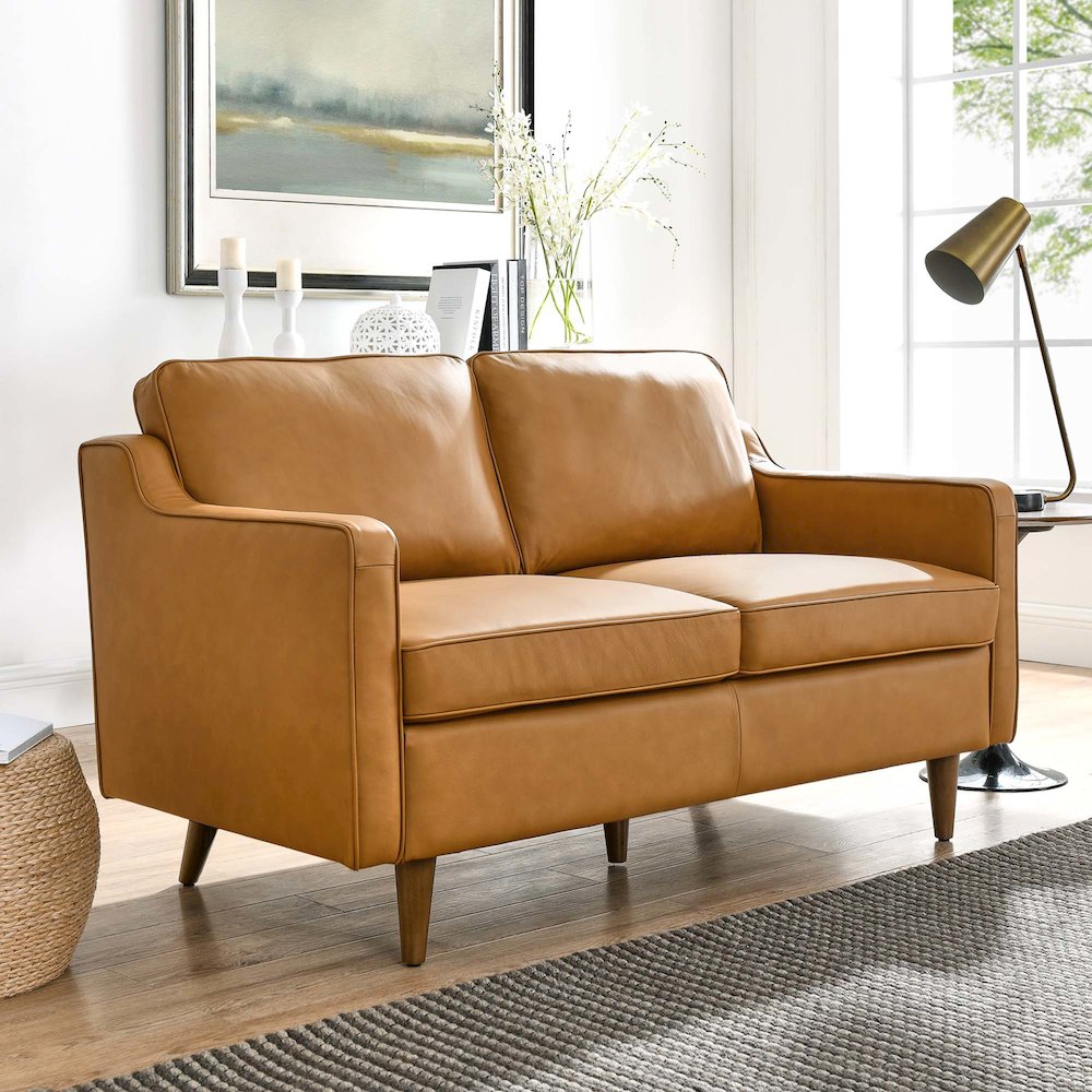 Impart Genuine Leather Loveseat. Picture 7