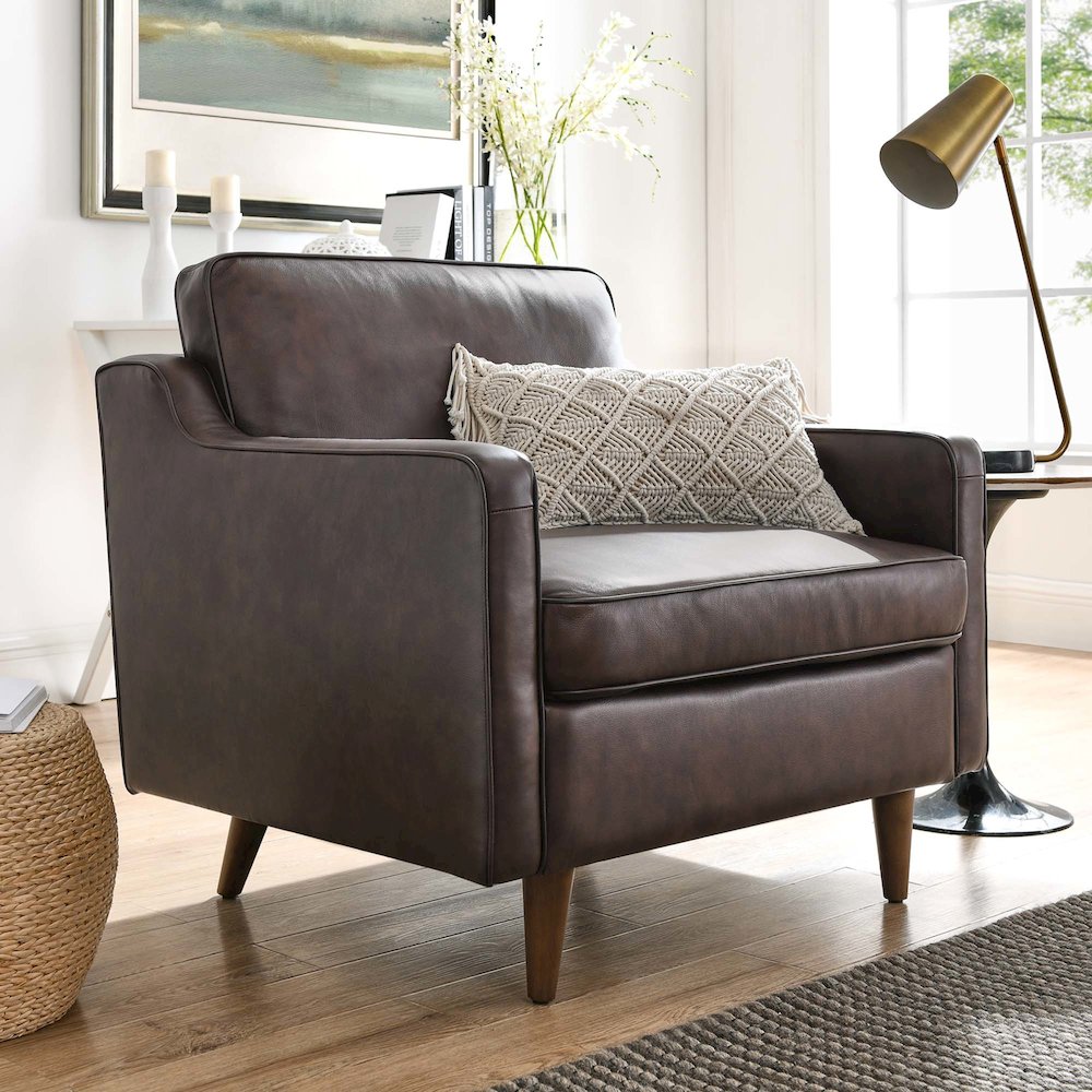 Impart Genuine Leather Armchair. Picture 7