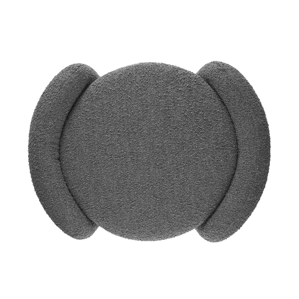 Nebula Boucle Upholstered Ottoman. Picture 6