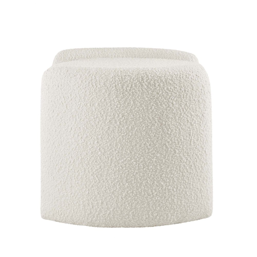 Nebula Boucle Upholstered Ottoman. Picture 4
