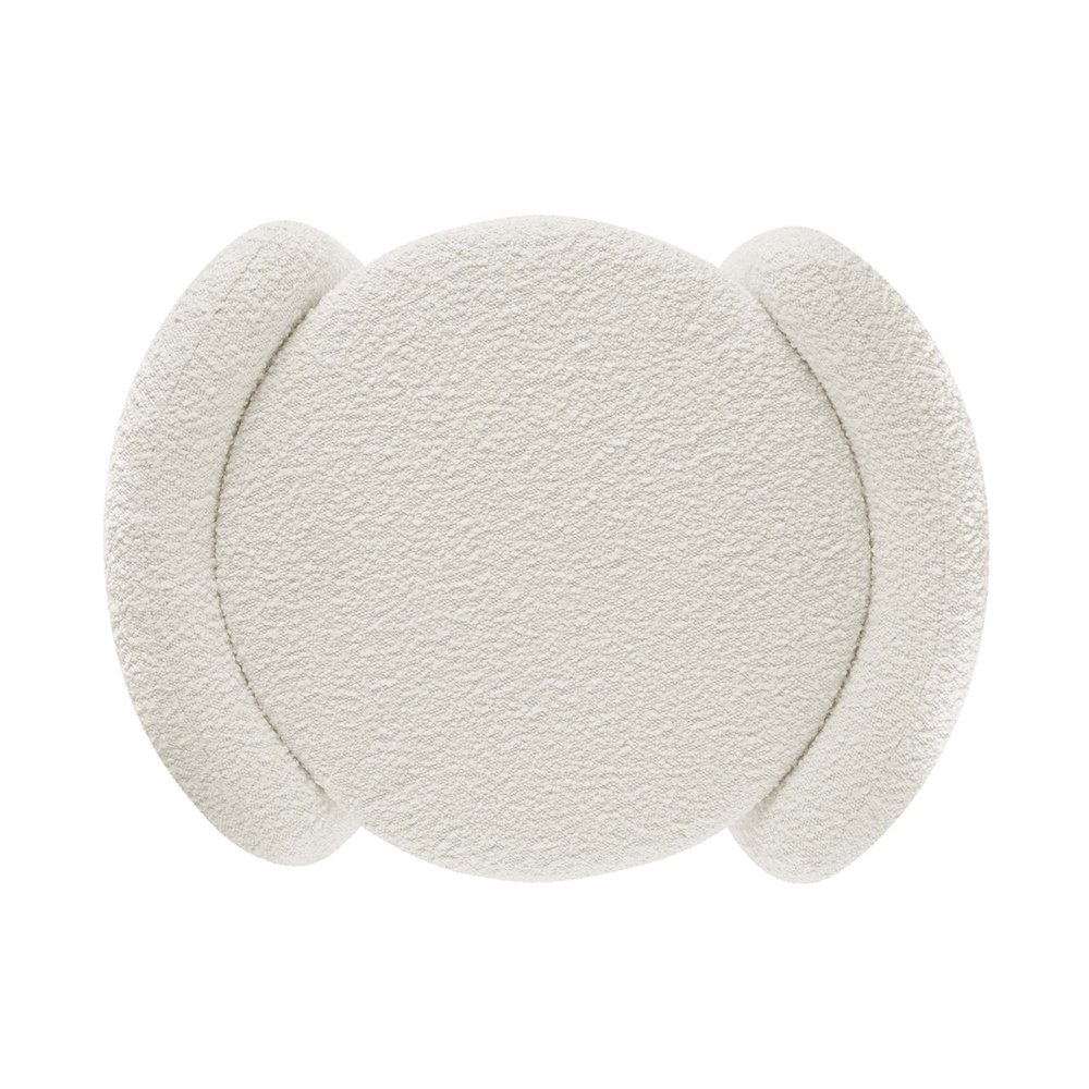Nebula Boucle Upholstered Ottoman. Picture 6