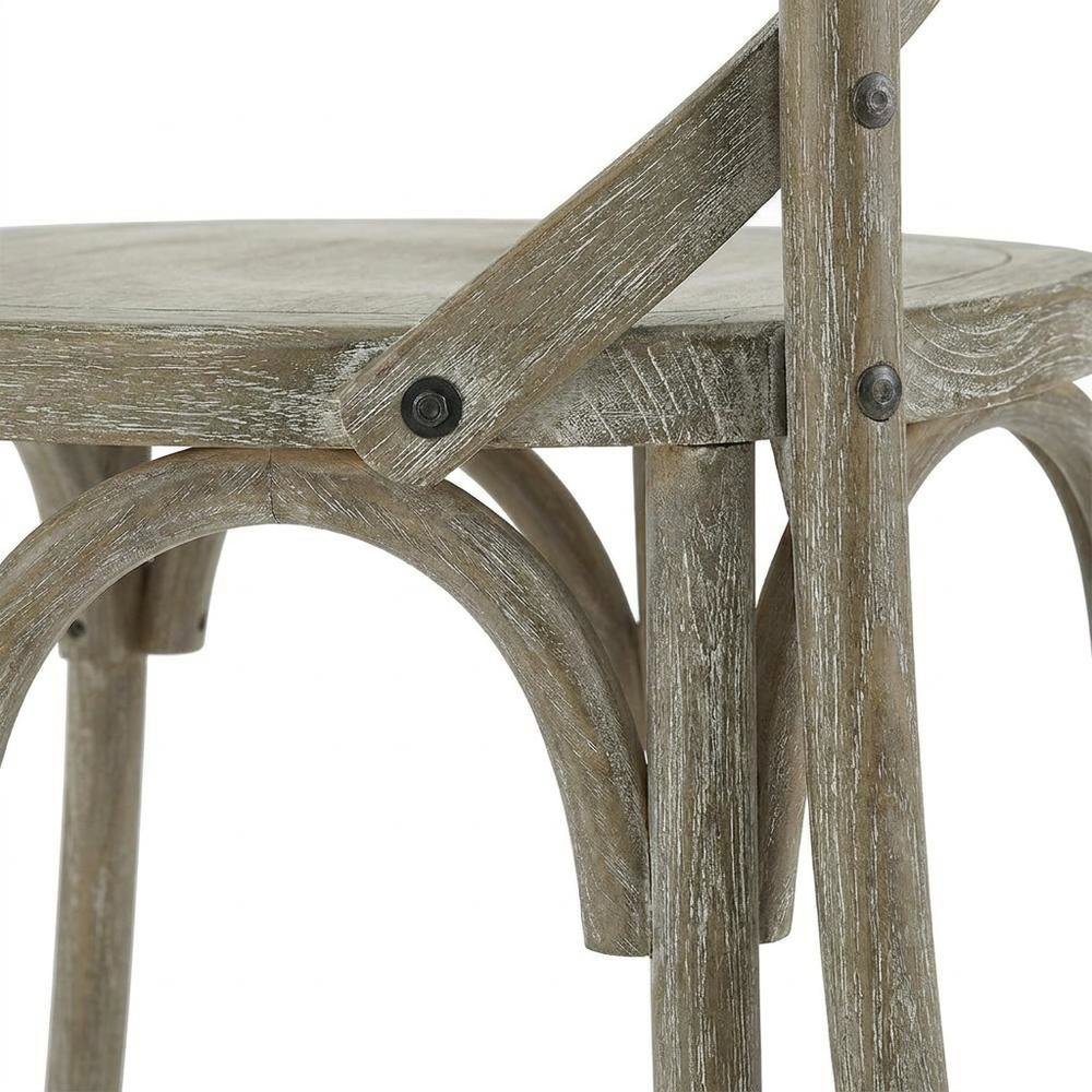 Solid Wood Dining Side Chair with Cushioned Seat for Dining Room, Gray. Picture 7