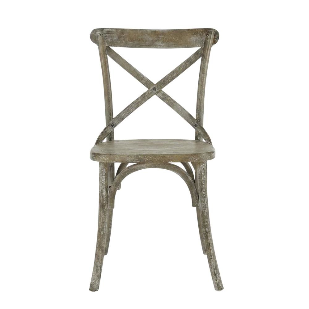 Solid Wood Dining Side Chair with Cushioned Seat for Dining Room, Gray. Picture 1