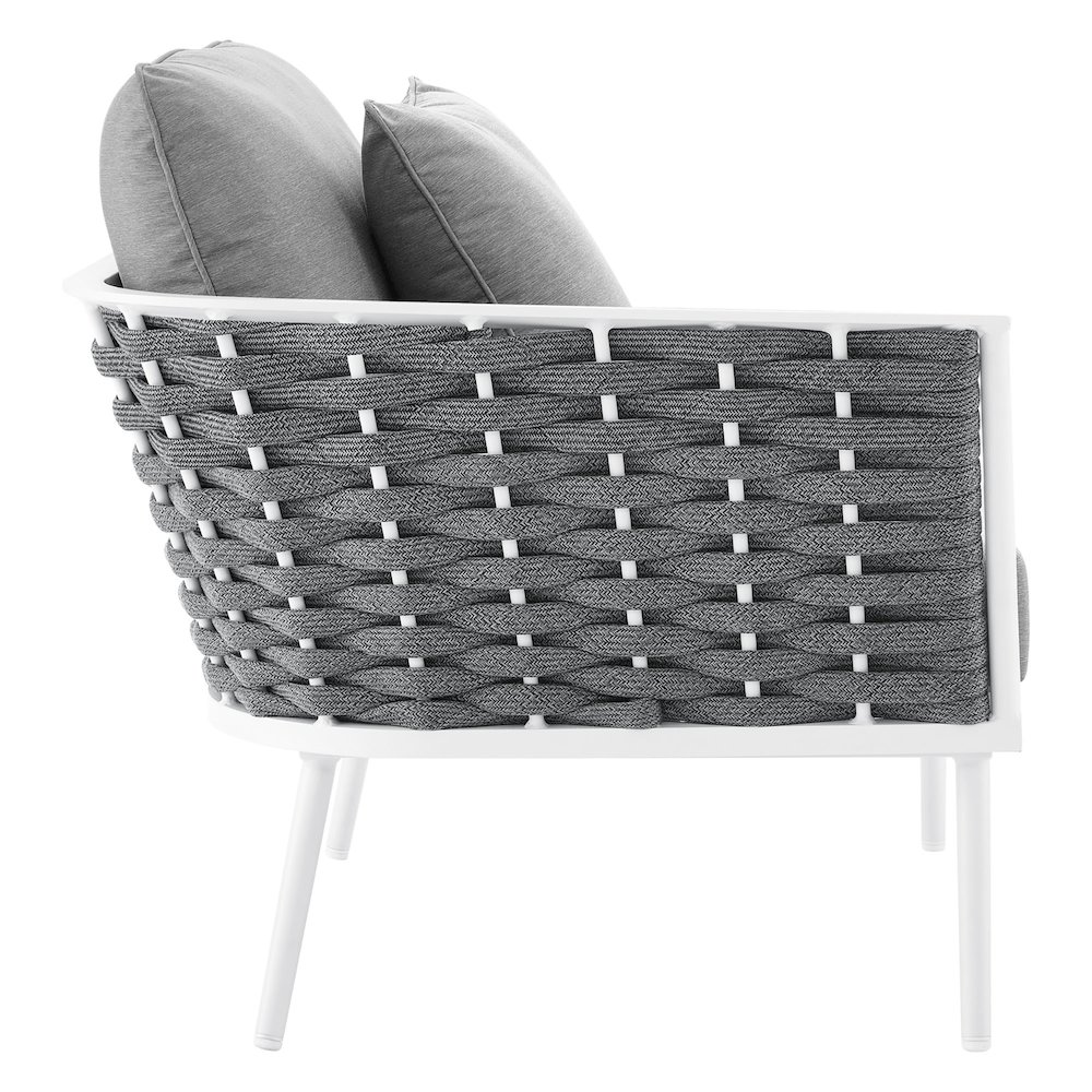 Stance Outdoor Patio Aluminum Left-Facing Armchair. Picture 4