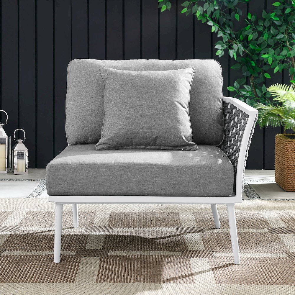 Stance Outdoor Patio Aluminum Right-Facing Armchair. Picture 7