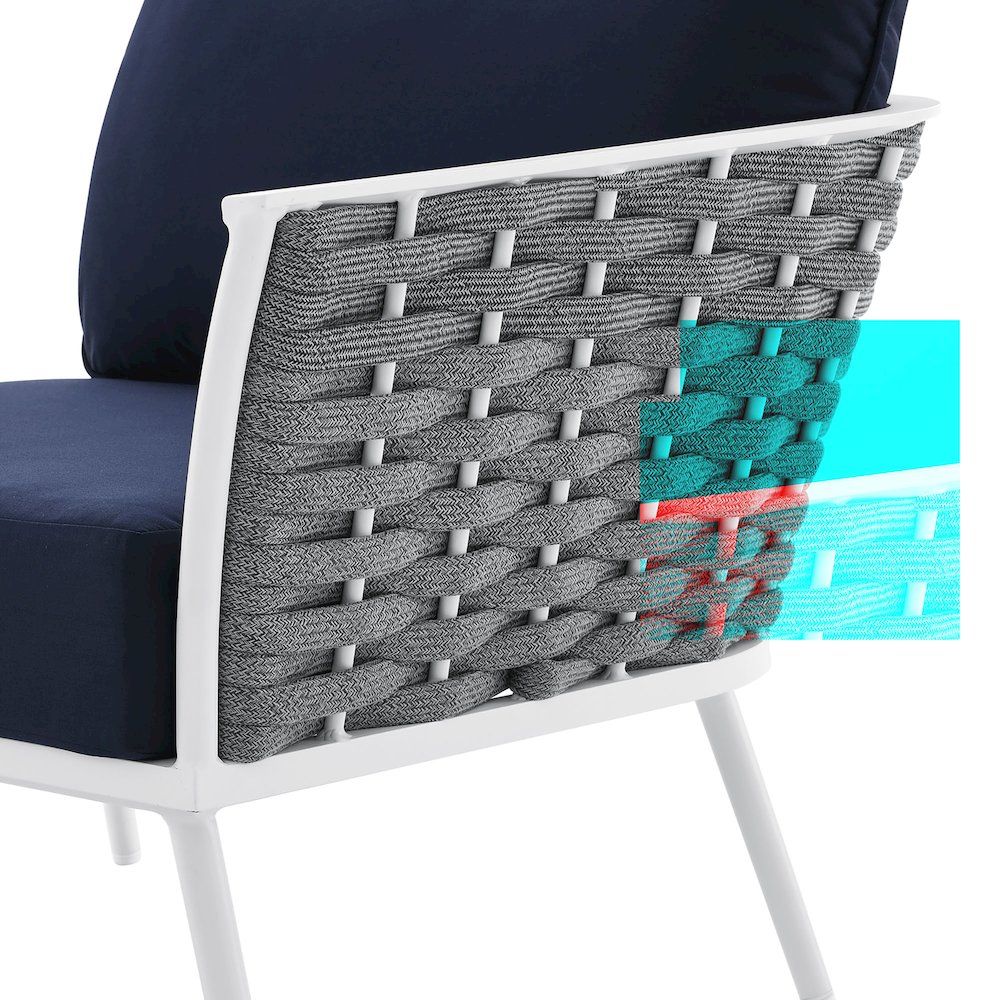 Stance Outdoor Patio Aluminum Right-Facing Armchair. Picture 5