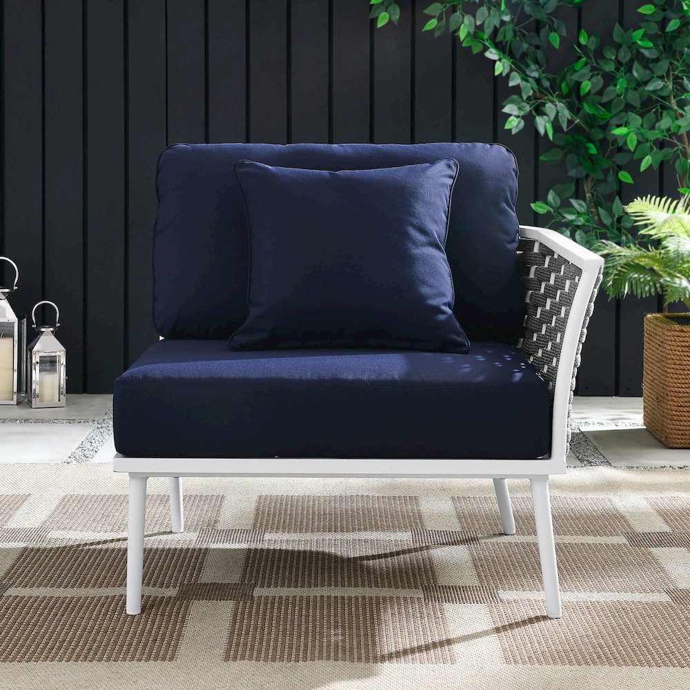 Stance Outdoor Patio Aluminum Right-Facing Armchair. Picture 7