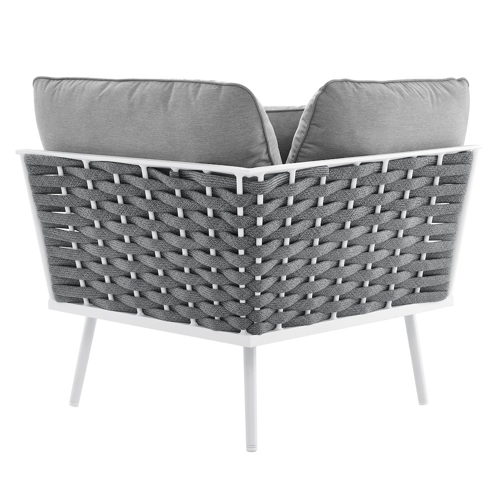 Stance Outdoor Patio Aluminum Corner Chair. Picture 4