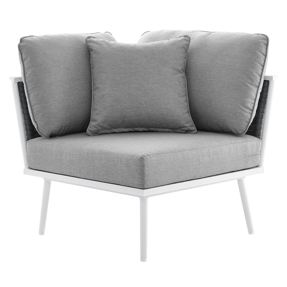 Stance Outdoor Patio Aluminum Corner Chair. Picture 5
