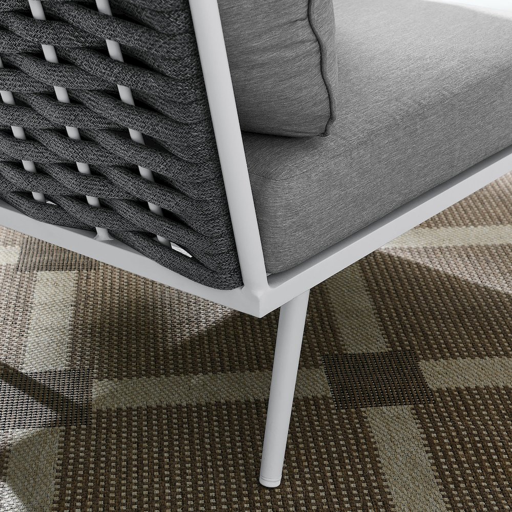 Stance Outdoor Patio Aluminum Corner Chair. Picture 7