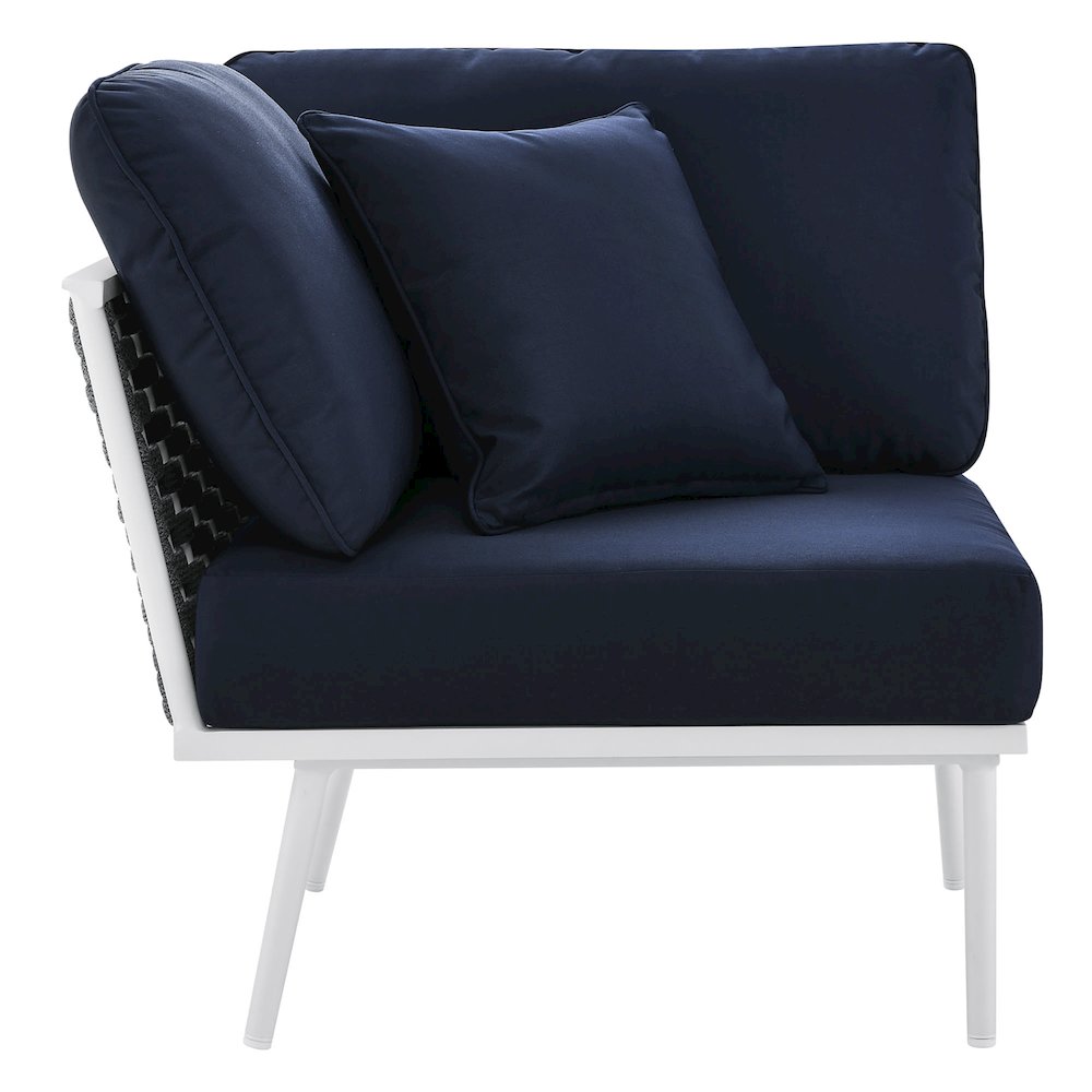 Stance Outdoor Patio Aluminum Corner Chair. Picture 4