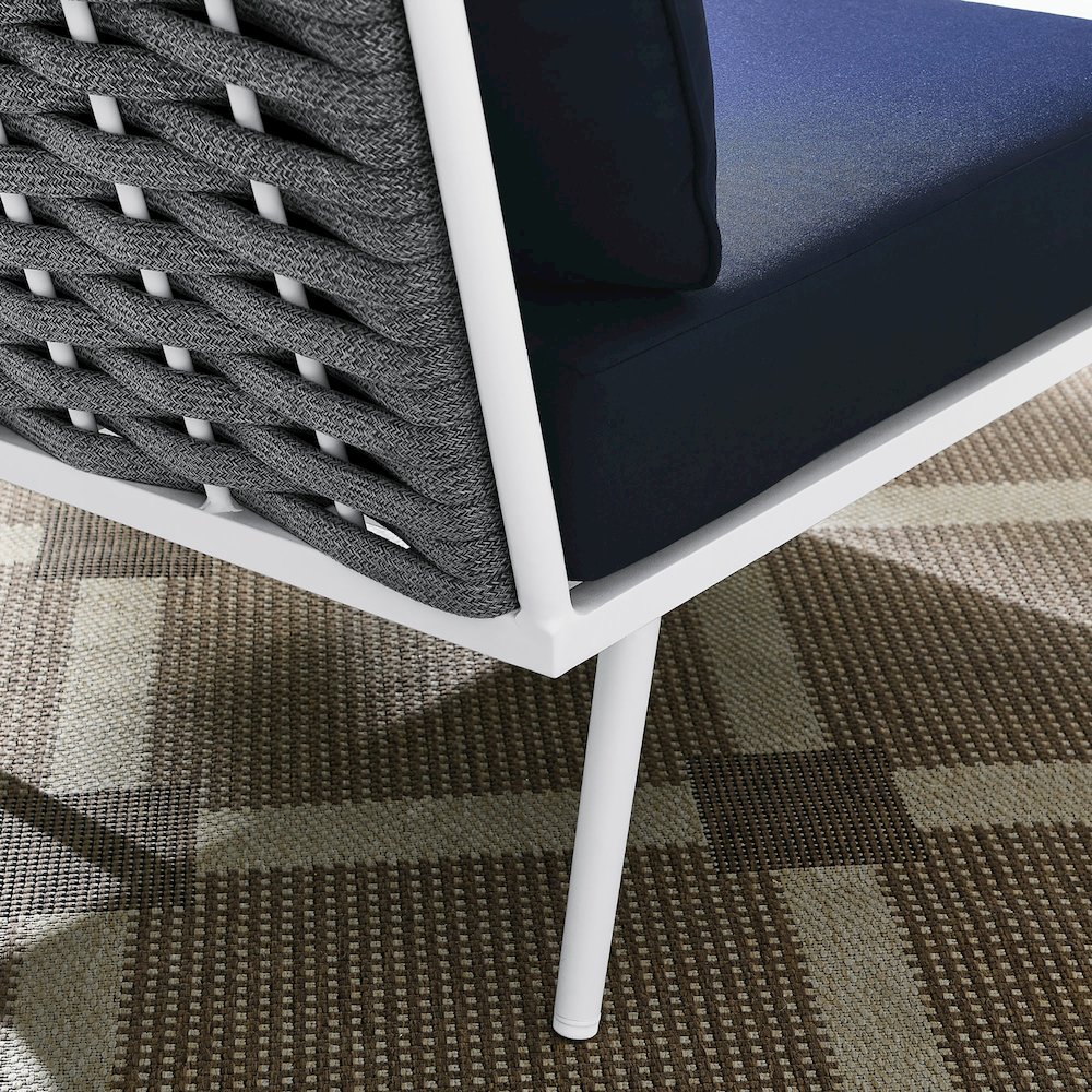 Stance Outdoor Patio Aluminum Corner Chair. Picture 7