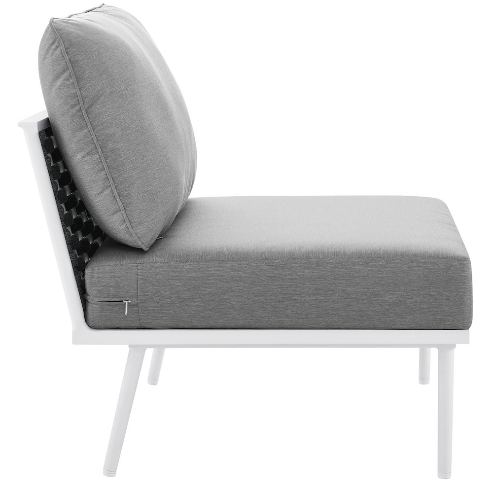 Stance Outdoor Patio Aluminum Armless Chair. Picture 4