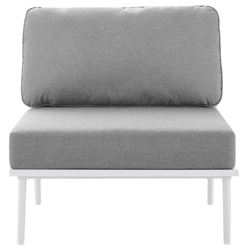 Stance Outdoor Patio Aluminum Armless Chair. Picture 6