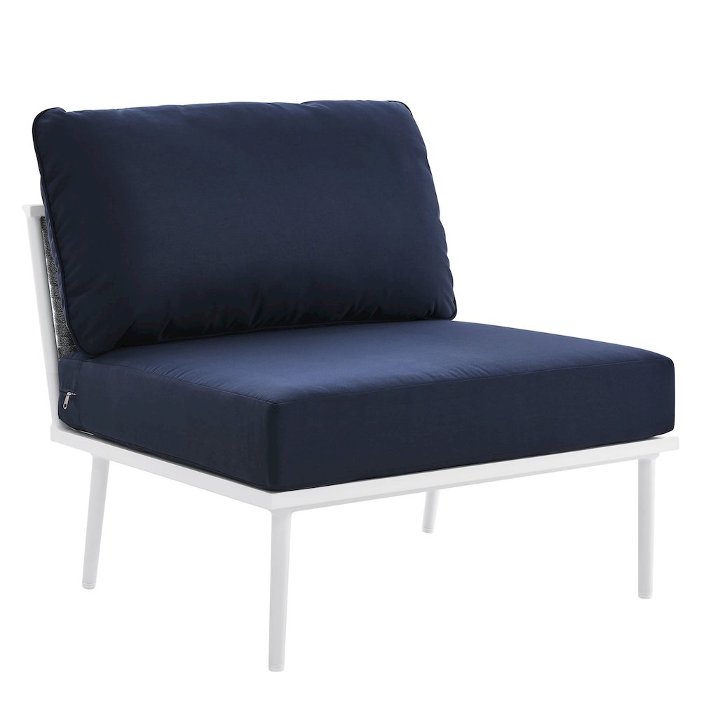 Stance Outdoor Patio Aluminum Armless Chair. Picture 1