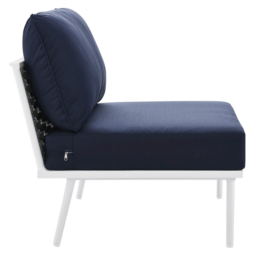 Stance Outdoor Patio Aluminum Armless Chair. Picture 4