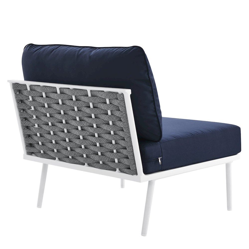 Stance Outdoor Patio Aluminum Armless Chair. Picture 5